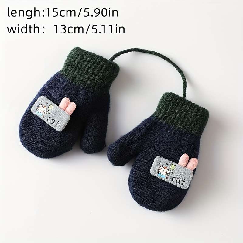 Winter Gloves Color Light Grey Size 0 To 3Y