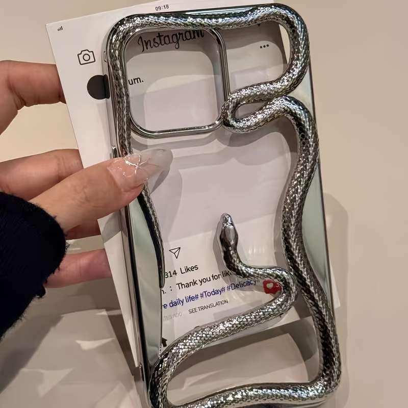 1Pc Silvery For iPhone 15 Phone Case Phone Cover