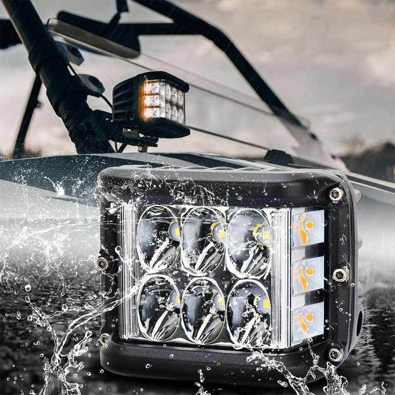 1pc 4Inch LED Work Light High Brightness Yellow-White Light Combination Beam 12-24V