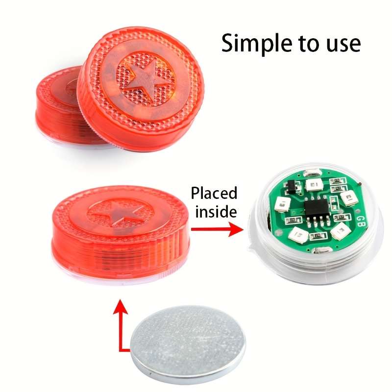 4pcs of Warning Lights for Car Doors Red Light LED Lights Automotive Warning Light