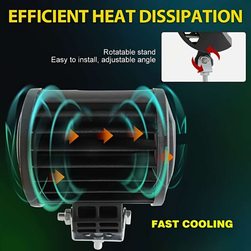 2pcs 10.16cm Automotive LED Work Lights 20LED 60W Universal for CarTruckPickupSUV