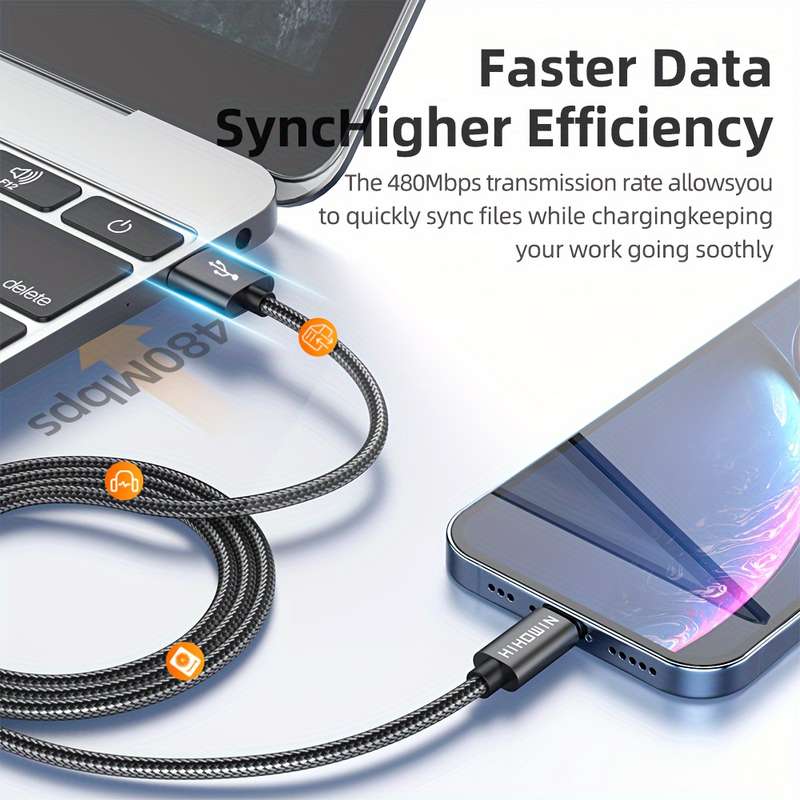 1pc Fast Charging Cable USB Data Synchronization Cable For 100cm IPhone 14 13 12 11 Pro Max SE