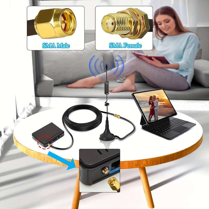 1pc Rg174 Sma Antenna Coaxial Cable Extension Jumper