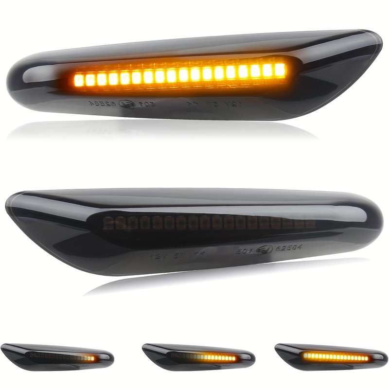 2pcs LED Dynamic Turn Signal Side Marker Sequential Flashing Lights for BMW E46 E36 E