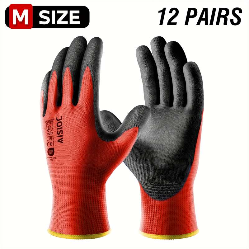 Work Gloves Color Red Size M
