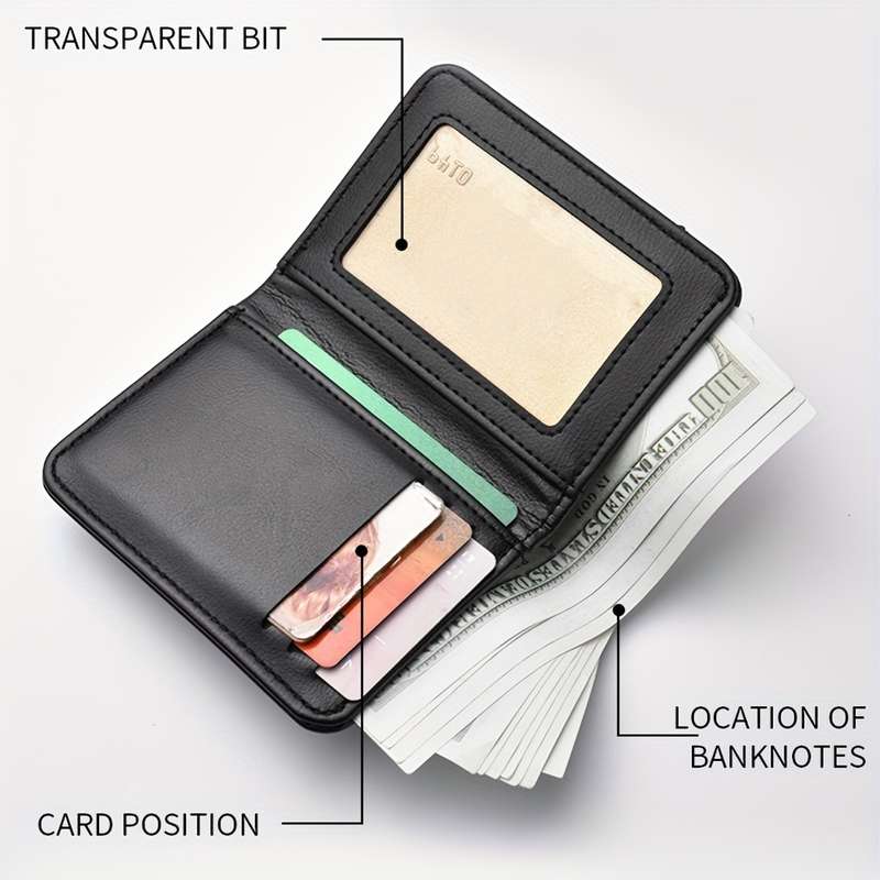 1pc DEABOLAR Slim Retro WalletLightweight Credit Card Holder with Multiple Compartments ID  Driver