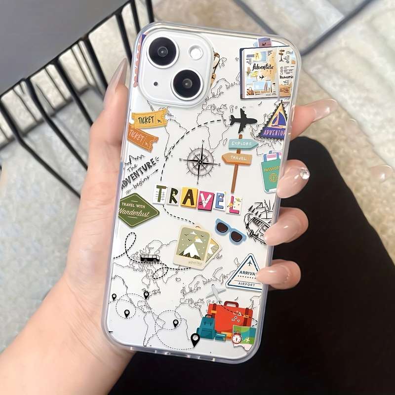 1Pc Transparent For iPhone 16 Phone Case Phone Cover