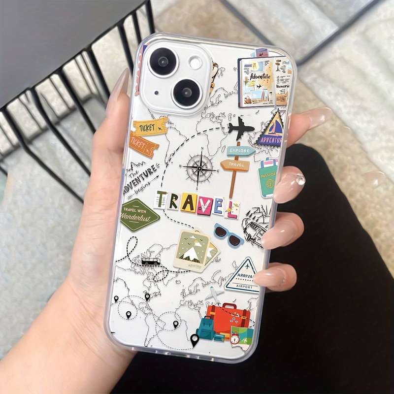 1Pc Transparent For iPhone 16 Phone Case Phone Cover