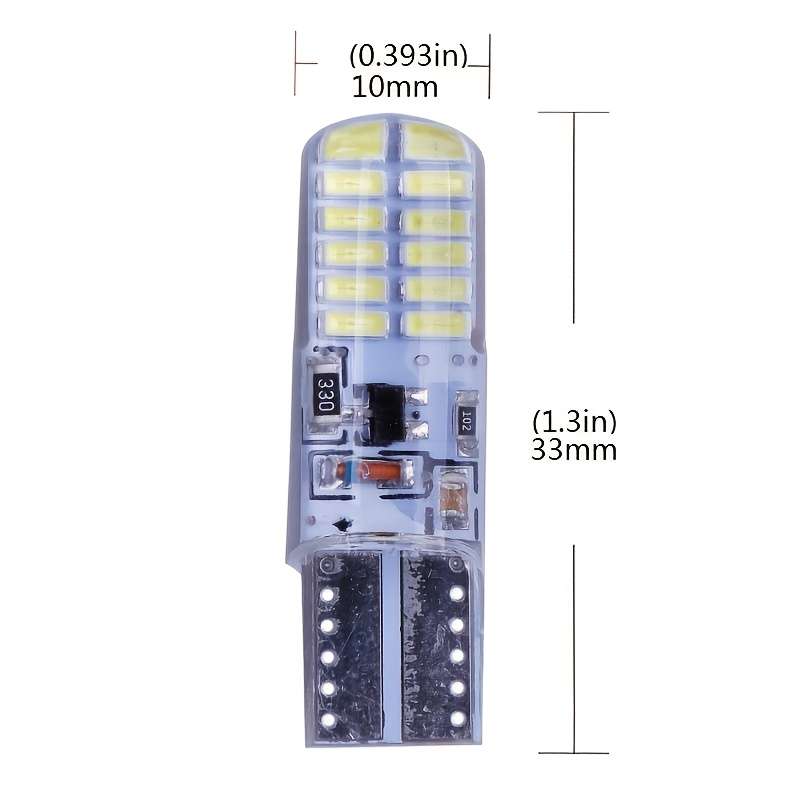2pcs Super Bright LED Bulbs T10 921 194 168 175 3014 24-SMD Replacement for RV Campe