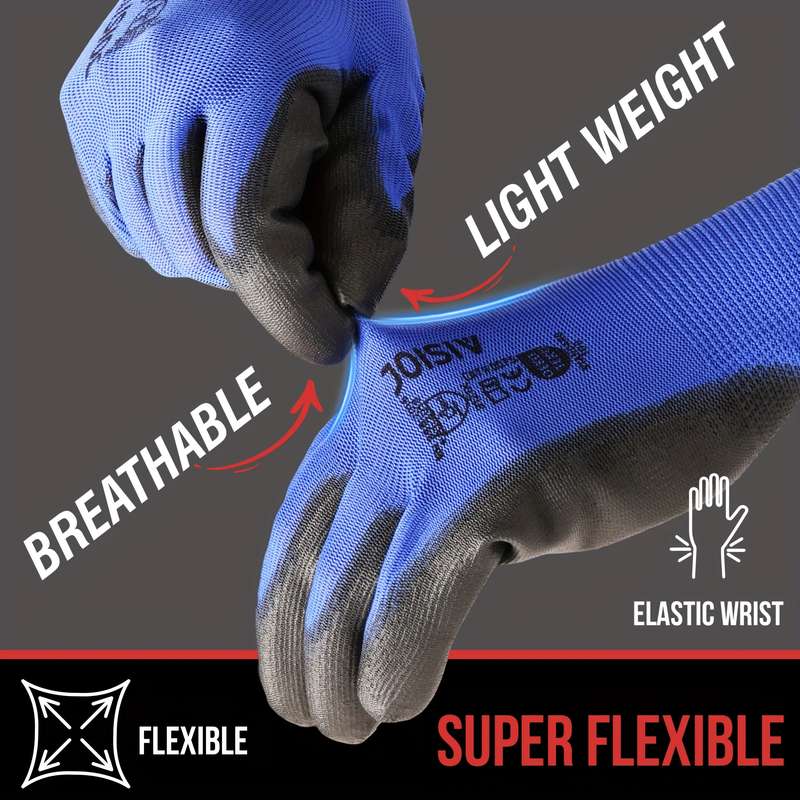 Work Gloves Color Red Size L