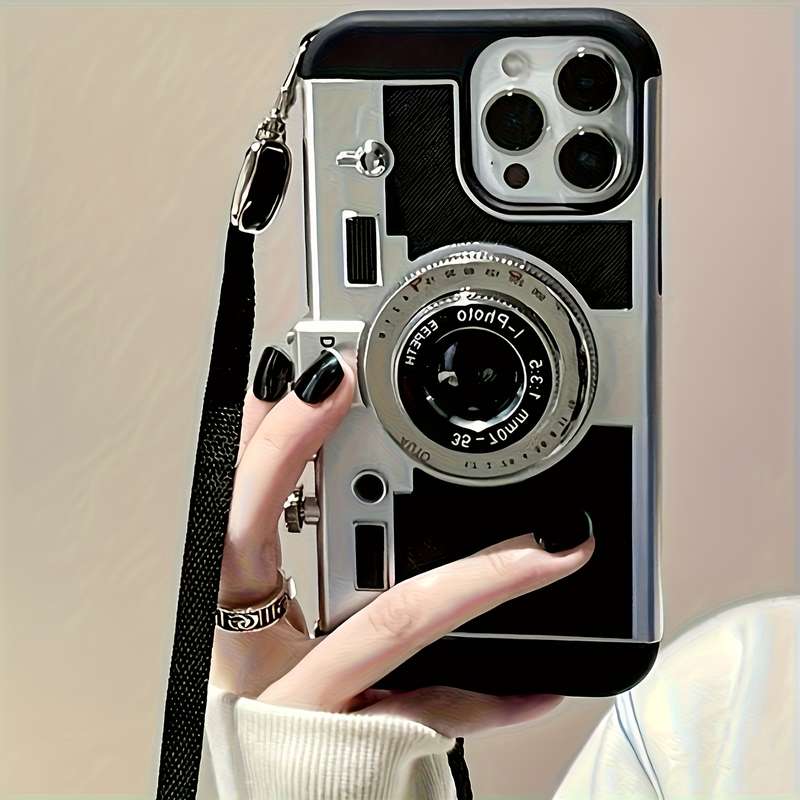 1Pc Black For iPhone 16 Pro Max Phone Case Phone Cover