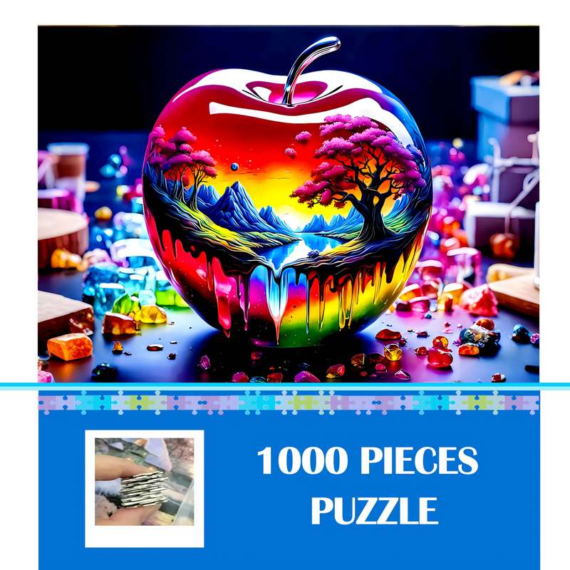 1000pcs Vibrant Adult Jigsaw Puzzle Durable Thick Colorful Landscape Design Ide