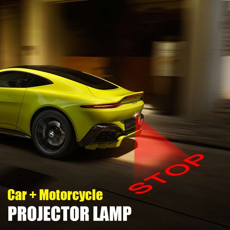 1pc LED Car Projection Light Neon Accent Safety Anti-Collision Lamp 9-36V Hardwired