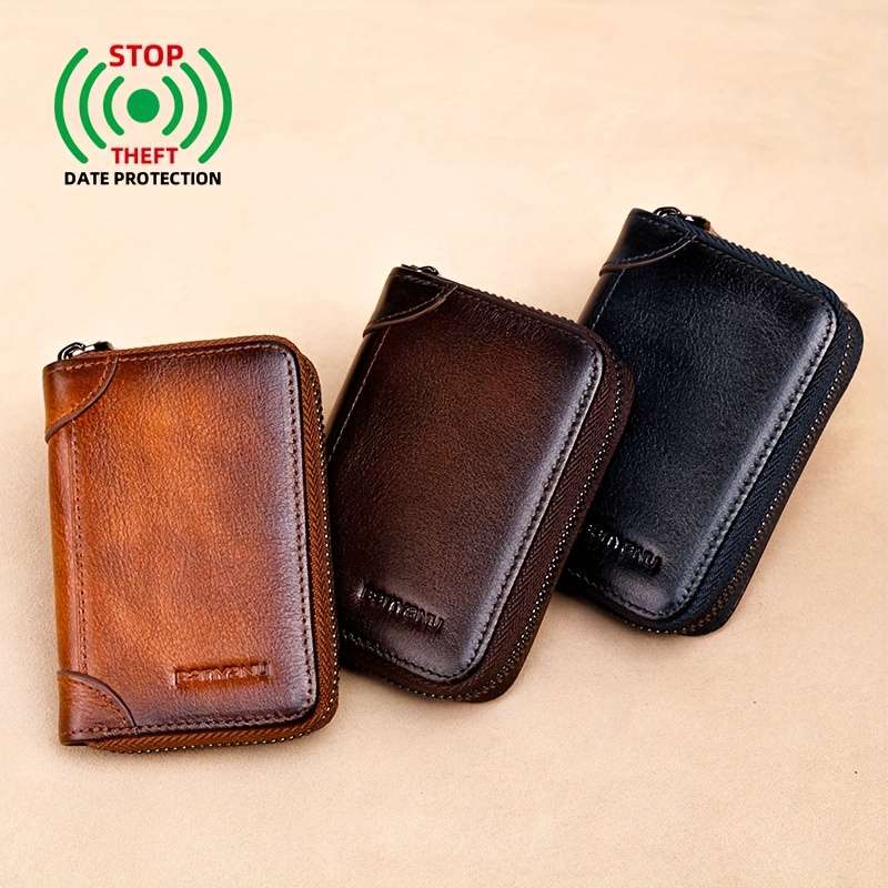 1pc Card bag Men's exquisite high-end leather ultra-thin small card cover Women's large capacity mu