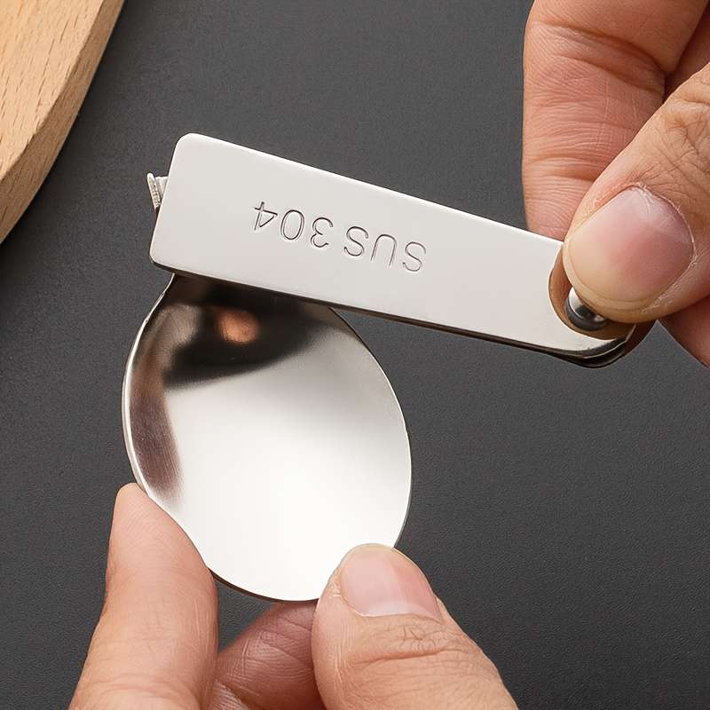1pc 3-in-1 Portable Travel Spoon Compact Camping Spoon with Fork and Bottle Opener Ideal for