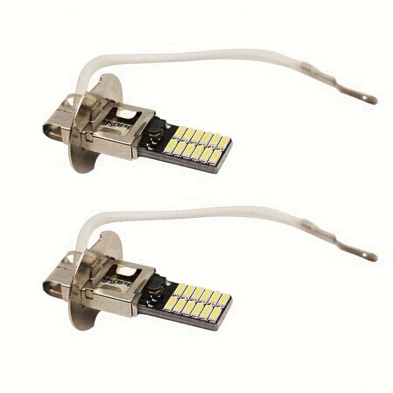 2pcs H3 High Power LED 6000K Xenon Fog Lights for Cars 12V Daytime Running & Drivin