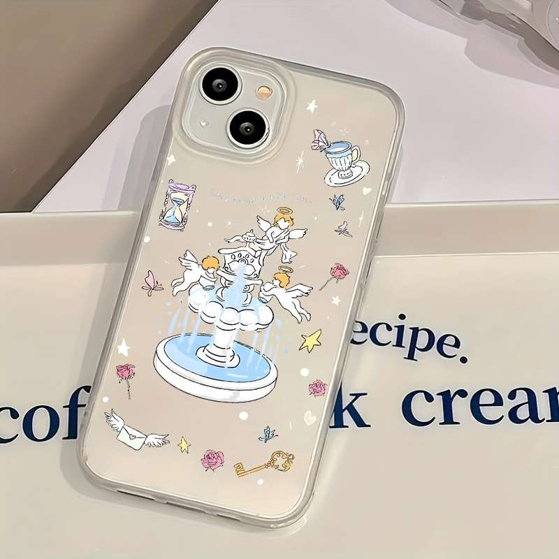 1Pc Transparent For iPhone 16 Plus Phone Case Phone Cover