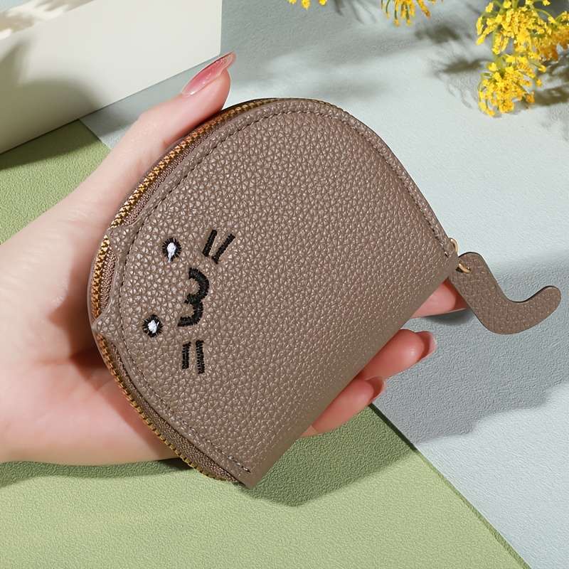 1pc A Charming Cat-Shaped Casual Walleta Synthetic Coin Purse Featuring Multiple Card Slots a Z