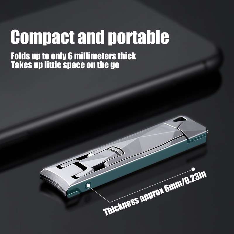 1pc Stainless Steel Fingernail Clippers with Concave Blade and Nail File Compact Diamond Cut