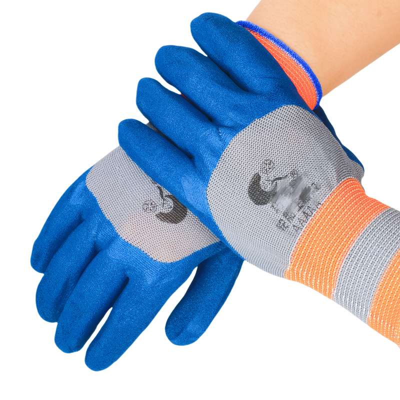 1 Pair Blue One Size Multi Purpose Work Gloves
