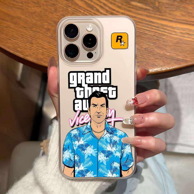 1Pc Mixed Color  For iPhone 11 Theft Auto Game Phone Case
