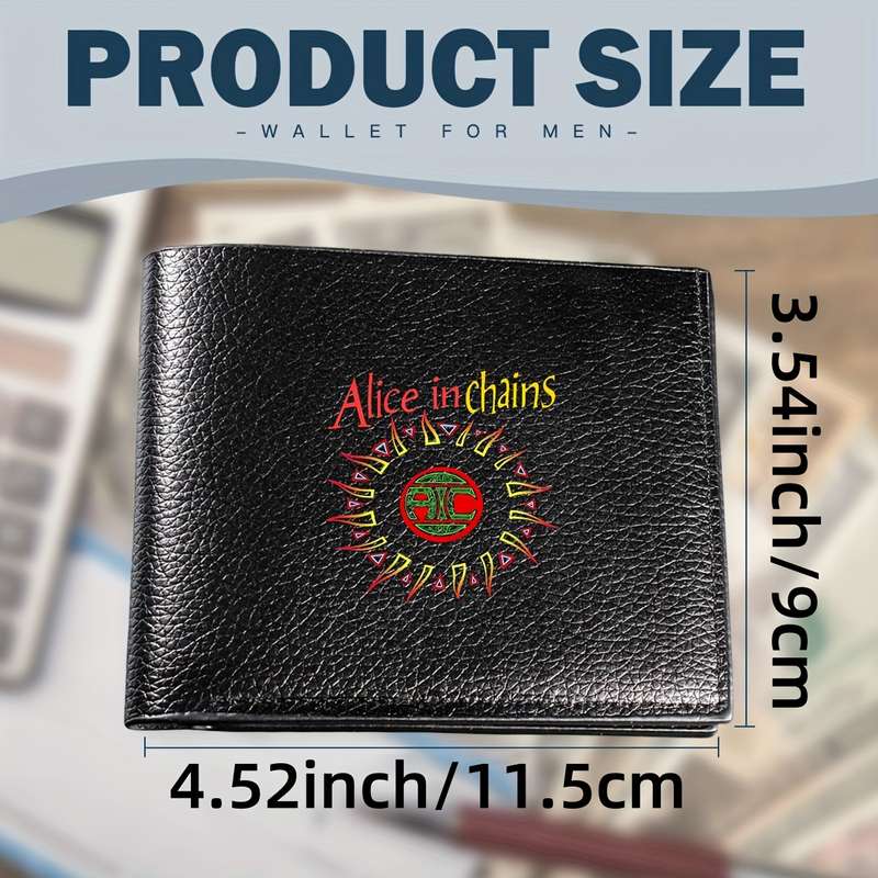 1pc Men's Faux Leather Simple Style Wallet Multifunctional Short Bifold Coin Purse with Card H