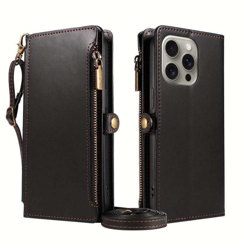 1Pc Black For iPhone 7 Plus 8 Plus Wallet Style Multi Card Slot Phone Case