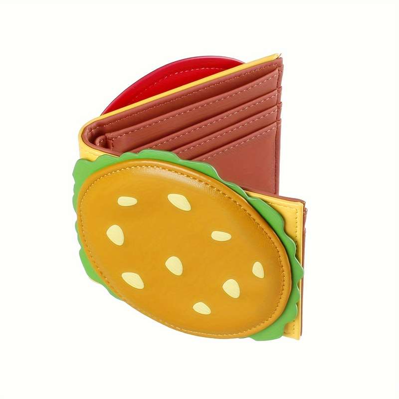 1pc Burger Shaped Cute Women'S Wallet Designer Men'S ID Card Holder