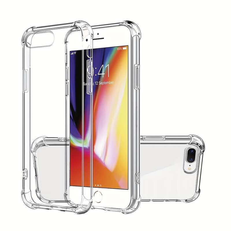 1Pc Ultra-Thin Tpu Crystal Protective Case Shockproof And Transparent For IPhone 7 Plus 8 Plus