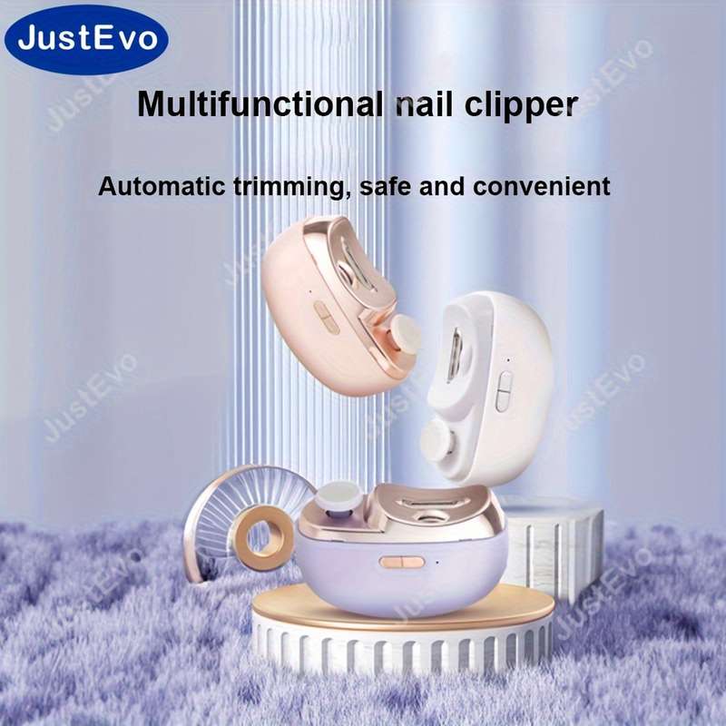 1pc Rechargeable Electric Nail Clipper  Care Kit Odorless Battery-Powered Manicure Tools fo