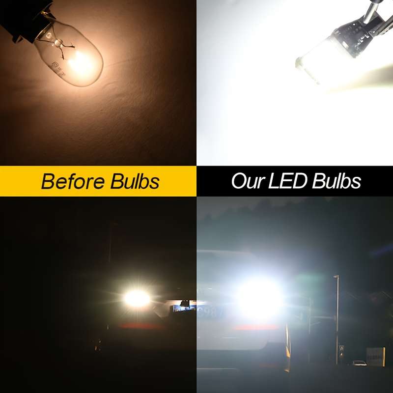 2pcs Amber LED Turn Signal Lamp Bulbs T15 W16W 921 912 T16 902 Super Bright 45 SMD