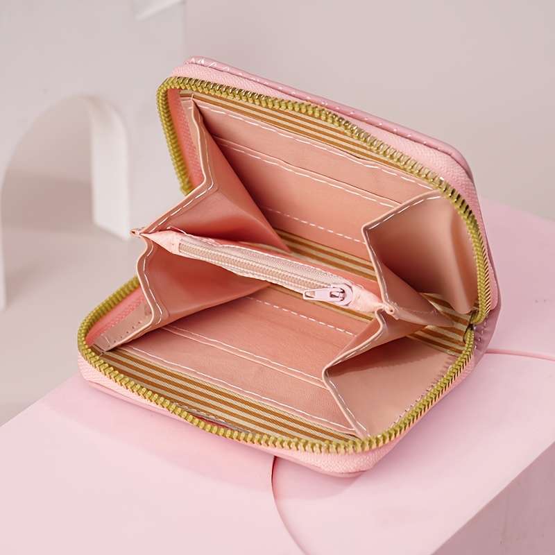 1pc Women's Coin Wallet 2025 New Embossed Large Capacity Bank Card ID Card Holder Fashionable Multi