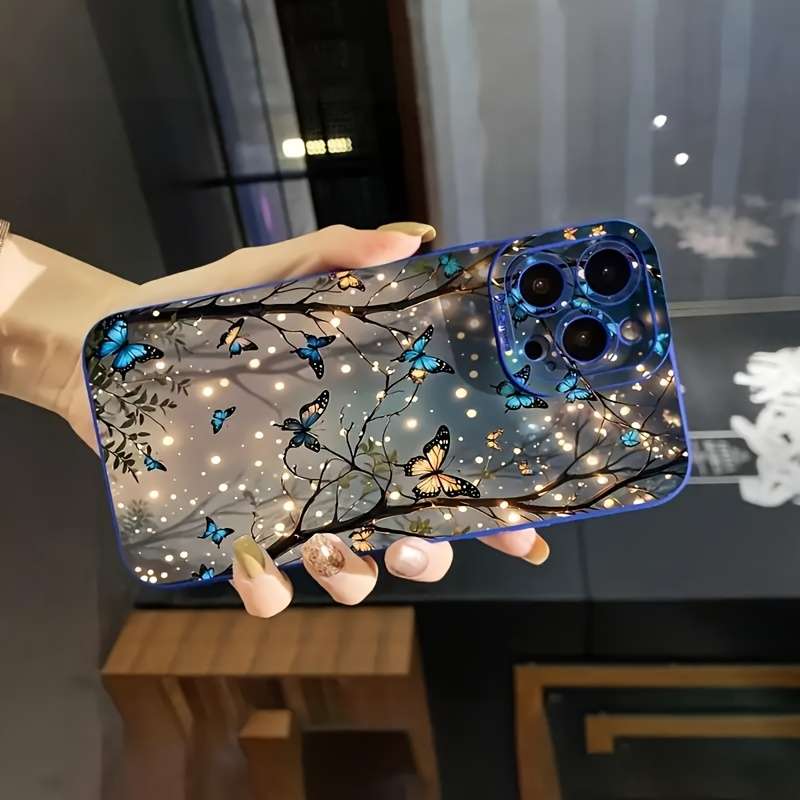1Pc Blue For iPhone 13 Pro Phone Case Phone Cover