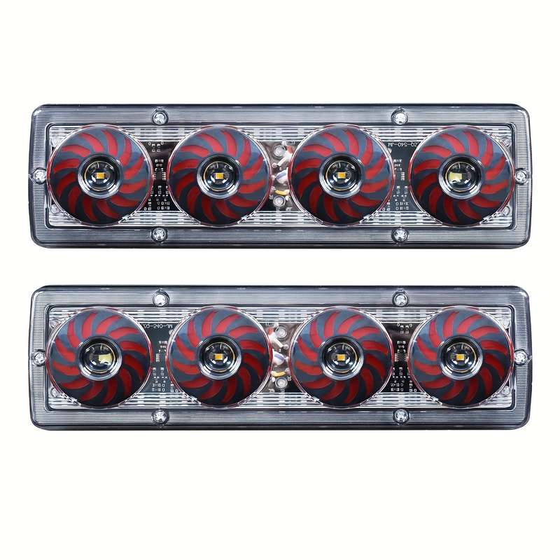 2pcs LED Tail Light Assemblies for Trucks Trailers RVs High Brightness Multi-Purp