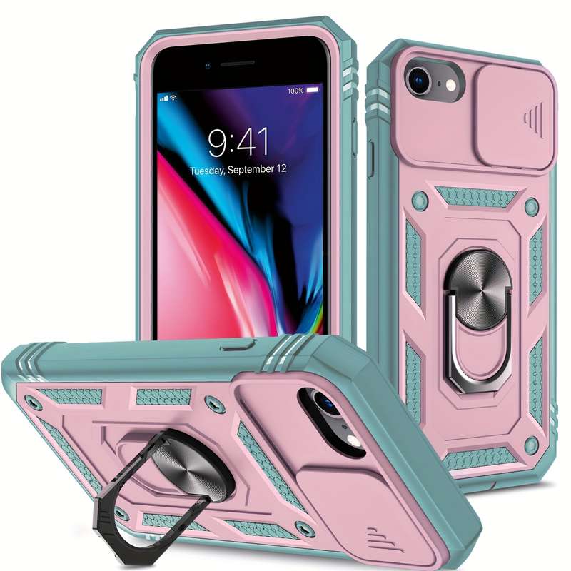 1Pc Pink Red Color For iPhone Se 2022 Phone Case Phone Cover
