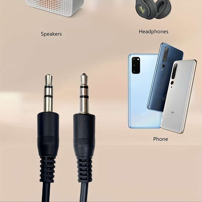 1pc 3.5mm Audio Cable Is Suitable For Wireless Earphones Laptop Desktop Computer
