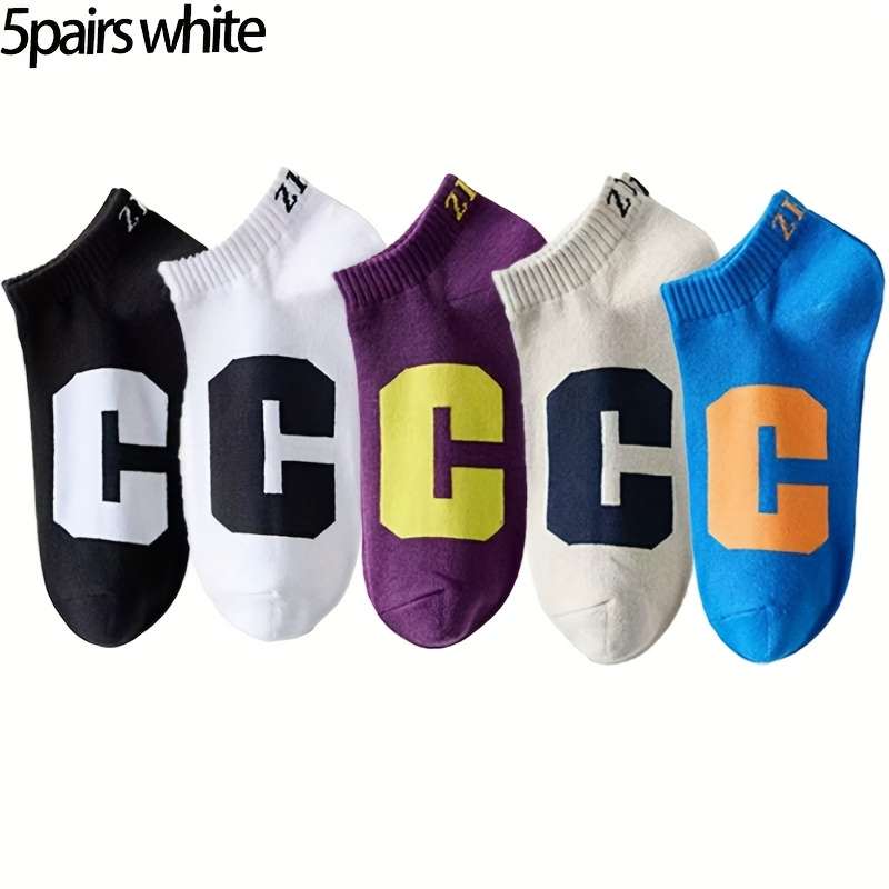 5 Pairs Mixed Colors Random One Size High Elastic Socks