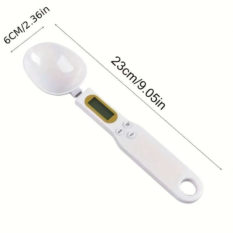1pc AccuMeasure Digital Kitchen Scale Spoon Plastic LCD Display 0.1g-500g Precision Battery