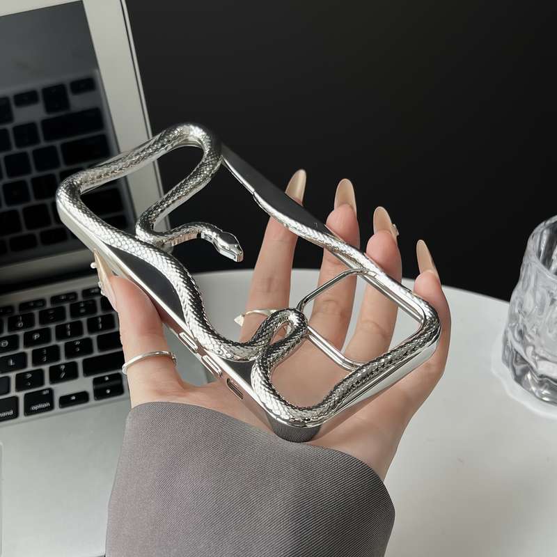 1Pc Silvery For iPhone 12 Phone Case Phone Cover