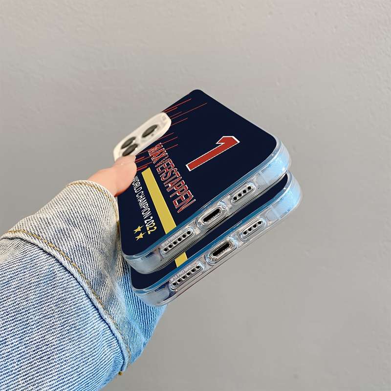 1Pc Mixed Color For iPhone 16 F1 Car Number 1 Design Phone Case