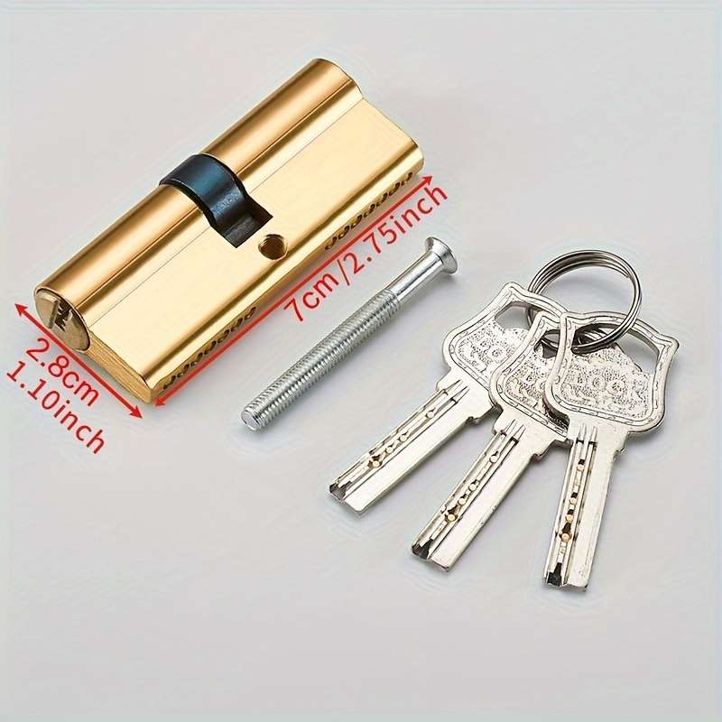 Lock Color Golden Items Double Open [Copper Battery]