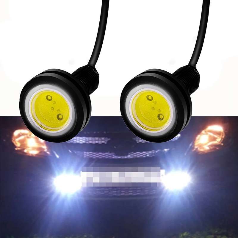 2pcs DC12V 18mm Eagle Eye LED Car Fog Lamp DRL Daytime Running Blub Backup Reverse T