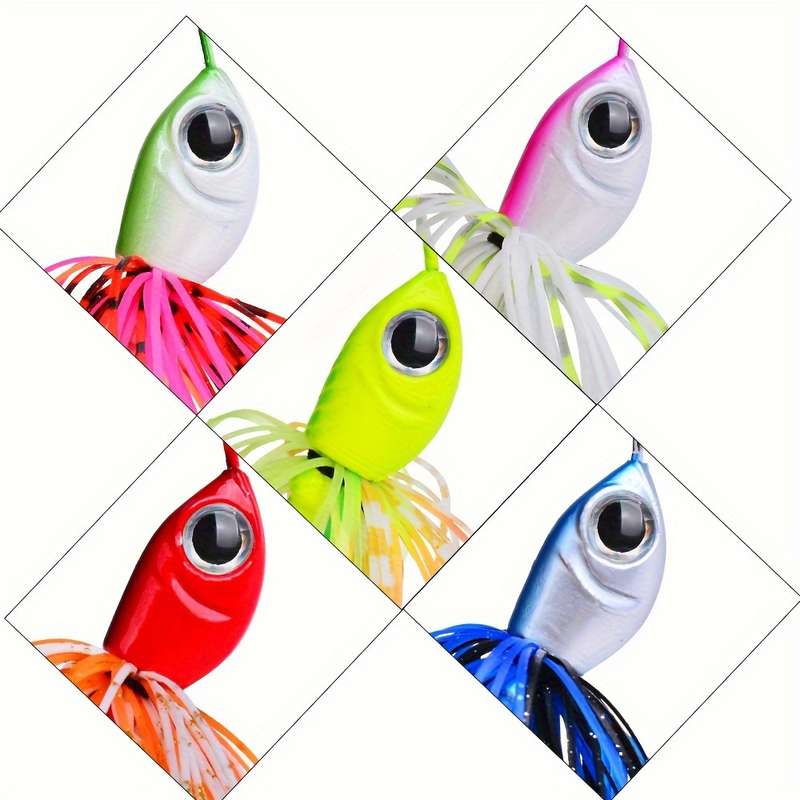 1pc Spinner Bait Set Silicone Rubber Jig Skirt Assorted Colors for Bass Salmon Pike and T
