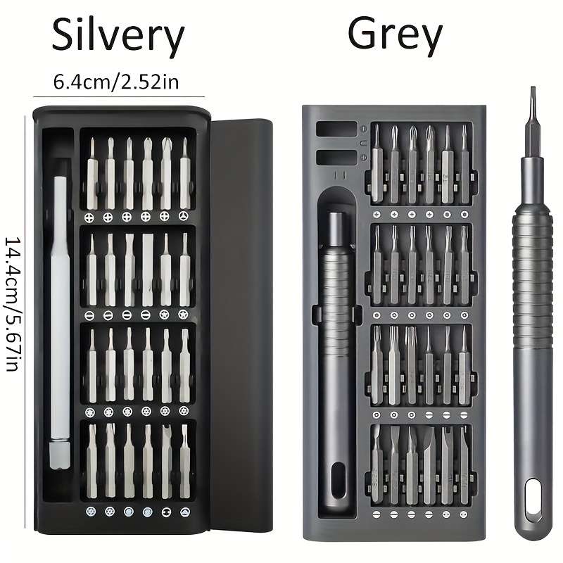 Screwdriver Bit Tool Set Color Silver 25 In 1 Set