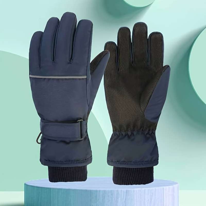 Winter Gloves Color Navy Blue