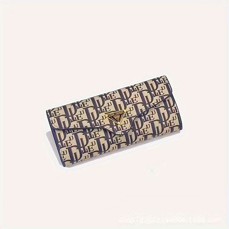 1pc Women's Soft Face Wallet Card Storage Bag Mobile Phone Bag Handbag PU Long Wallet