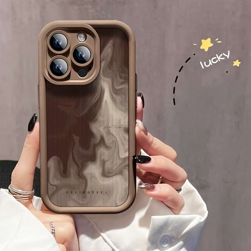 1Pc Brown For iPhone 12 Phone Case Phone Cover