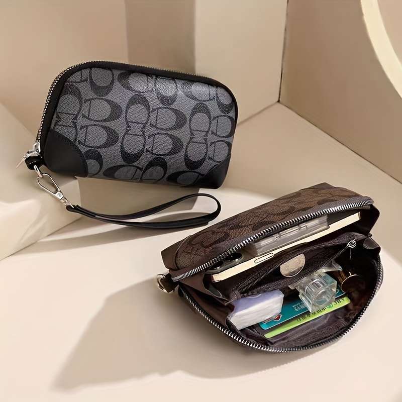 1pc 2025 New Fashion Women'S High-End Long Wallet Minimalist Design Black Apricot Coffee Light Br