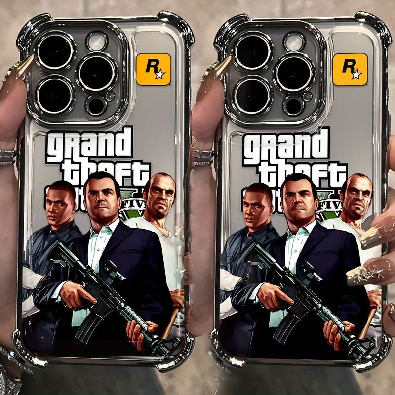 1Pc Mixed Color  For iPhone XR Game GTA R Stars Phone Case