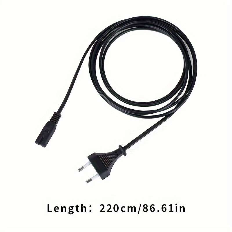 1pc 2.2m 8K Cable Mcbazel Power Cord with EU Plug C7 Dual Pole for PS5 PS4 PS3 Xbox Series B